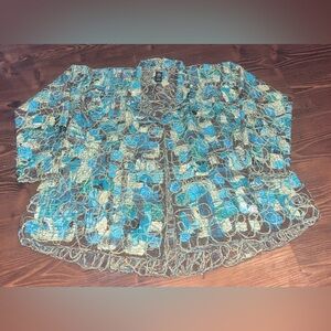 Diane Prekup Abstract Wearable Art Tunic Jacket One Size